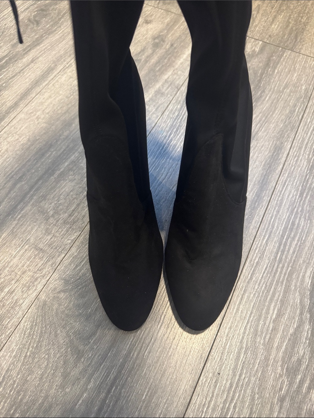 Charles by Charles David Black Over-the-Knee Tie-Back Stretch Boots - Picture 4 of 5